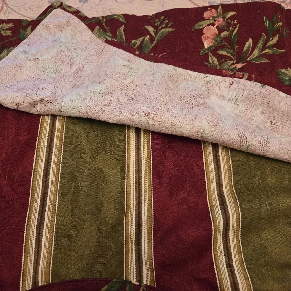 Waverly Valances Vintage Double Scalloped Chianti Cabernet Lot Of 5